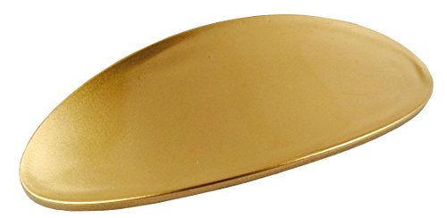 Parcelona French Oval Golden Celluloid Automatic Hair Clip Hair Barrette