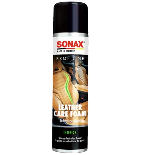 SONAX PROFILINE LeatherCare Foam (400 ml) ergiebiger Reinigungs- und Pflegeschaum für Autoinnenausstattungen aus Glattleder | Art-Nr. 02893000