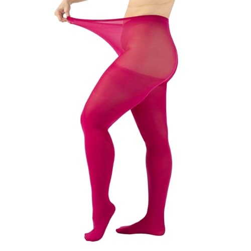 Image of CALZITALY Plus Sizes Anti-Chafing Opaque Tights | 60 DEN | L - 4XL | Black | Italian Hosiery