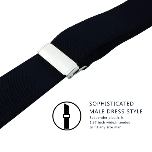 Image of Suspenders for Men, Adjustable Suspenders with Elastic Straps Y-Back Construction Heavy Duty for Work