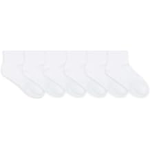 Robeez Children/Youth Quarter Length Crew Socks, Cotton Rich for Everyday Wear, 6-Pack, Girls, Boys, Unisex, 1-6 Years