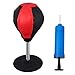 PRETYZOOM Poinçonnage de Bureau Sac Table Debout Libre De Boxe Punch avec Mini Pompe Nouveauté Gag Cadeaux Jouets pour Père Enfants Valentines Jour Cadeau D' Anniversaire (Rouge Noir)