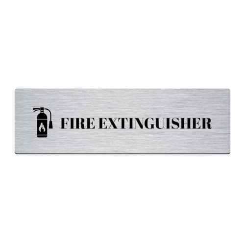 Image of Brushed Silver PVC Office Sign with Double-Sided Tape | Durable 10x3 Inch Signage for Clinics, Malls, Gyms & Hospitals - Available in Silver & Gold (Brushed Silver, Fire)