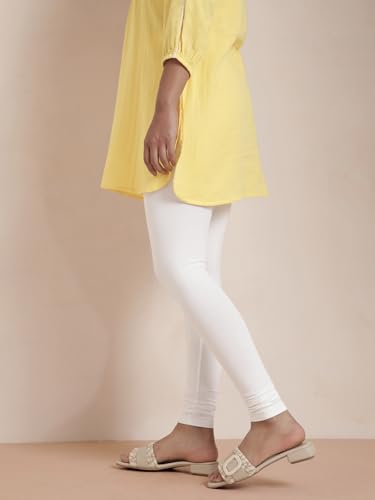 Image of TWIN BIRDS Tailored Cut and Classic Fit Super Stretchable Elastane Fabric Churidar Leggings for Women