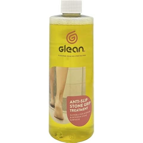 GLEAN Anti-Slip Stone Grip Treatment | Increases Traction On All Slippery Stone Surfaces | Natural Finish |500ml Cover