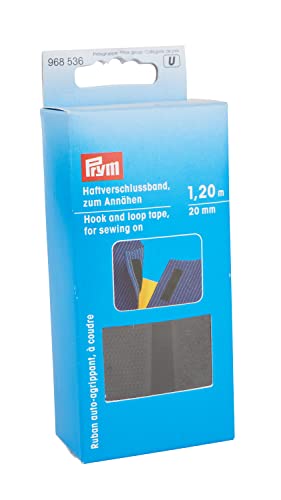 Prym schwarz 968536 Haftverschlussband zum Annähen 20 mm, Polyester, 14 x 9 x 2.4 cm