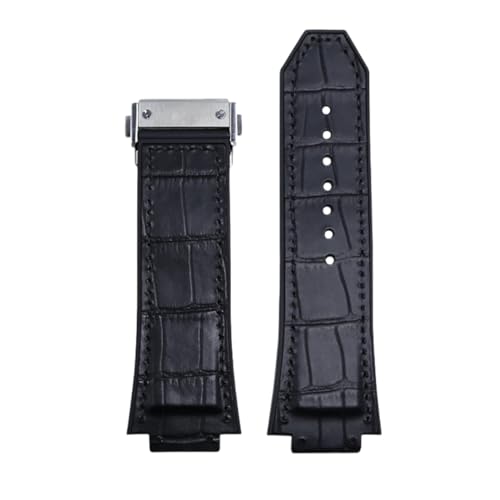 Bracelet montre silicone cuir authentique homme fermoir métallique HUBLOT BIG Bang