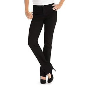 LEE-Womens-Tall-Instantly-Slims-Classic-Relaxed-Fit-Monroe-Straight-Leg-Jean LEE Women's Tall Instantly Slims Classic Relaxed Fit Monroe Straight Leg Jean, Black, 10 Tall