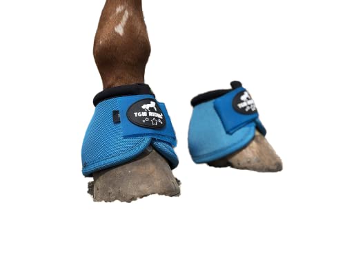 Image of 2520D Horse Bell Boots No-Turn Horse Bell Boots, Equine Ballistic Hoof Overreach Bell Boot, Pair