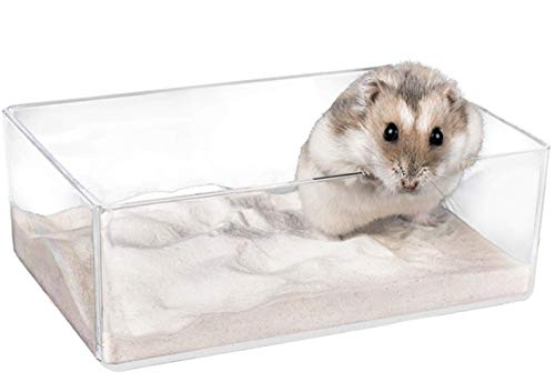 Cumuiu Hamster Sand Bathroom Clear Acrylic Toilet Tray Bathroom for ...