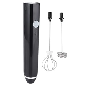 Handheld Melkopschuimer,Elektrische garde, 3 snelheden USB oplaadbare elektrische schuimmaker voor koffie, Met 2 gardes, Voor cappuccino, warme chocolademelk, milkshakes, eiermix