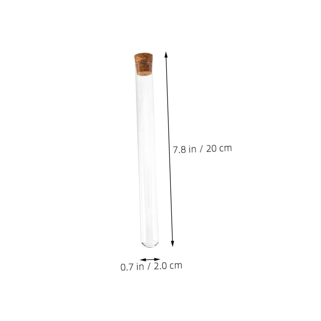 NAMOARLY Glass Storage Tube for 10pcs Test Tube Cork Lids Tube Test Popping Cork Lab Experiment Tube