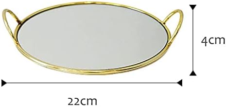 FMURY Brass Handle Storage Tray Soft Glass Storage Tray Gourmet Photo Tray Living Room Decoration Crafts Gifts Home Decoration image 3