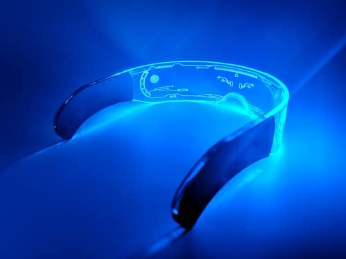 Miniatura 6 de NULOGX Gafas LED con luz para visera, 7 colores, 5 modos de iluminación para festivales, raves, conciertos, cosplay y Halloween