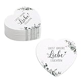 JINYUNIAO 100ピース ウェディング花火ホルダー ハート型 花火ラベル 結婚披露宴の装飾用