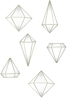 Umbra Prisma Geometric Sculptures, Decorate Your Wall with Modern Metallic Wire Shapes, Table