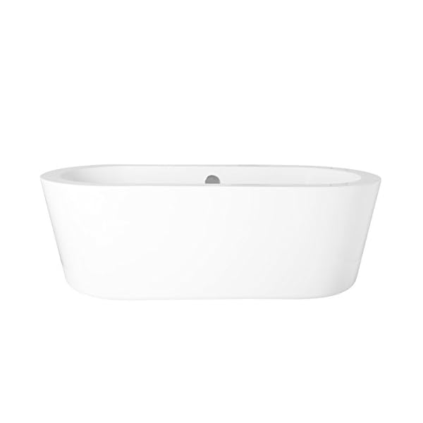 Designer White Free Standing Bath 1700 x 800 mm Modern Bathroom Bathtub - Image 8