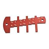 Upluxmira Sierra de mesa con medidor de profundidad de enrutador, herramienta de configuración de altura con marcas, ajuste de hoja de calibre de tarjeta de carpintería de aleación de aluminio, rojo