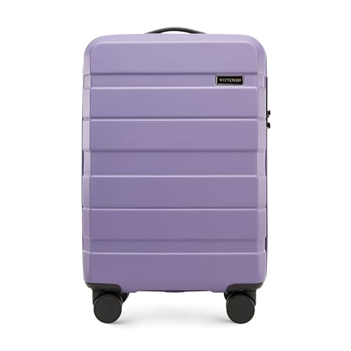 Comodo Line Suitcase Hand Luggage Set ABS Telescopic Handle TSA Lock 4 Double Wheels, Purple, Handgepäck, carry-on luggage2