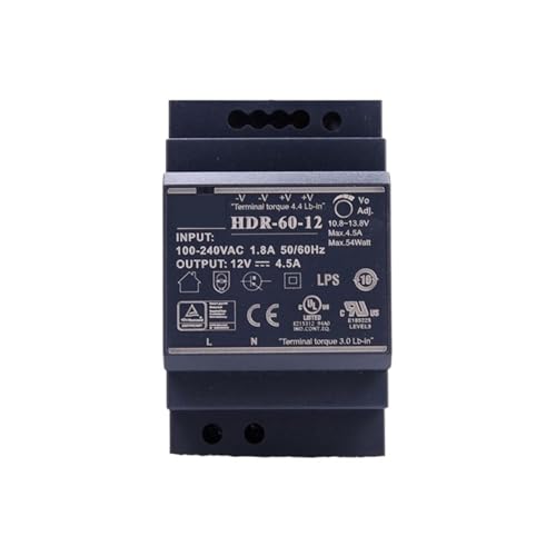 Bloc alimentation sur rail DIN Slim 12V HDR-60-12 60W ultra compact