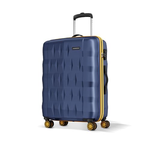 Image of Aristocrat Comet Check-in Trolley Bag 76cm | Large | Hard Luggage| Smooth 8-Wheel Suitcase| Combination Lock with Sturdy Zipper | Full Fabric Convipack | 3-Year International Warranty (Blue)