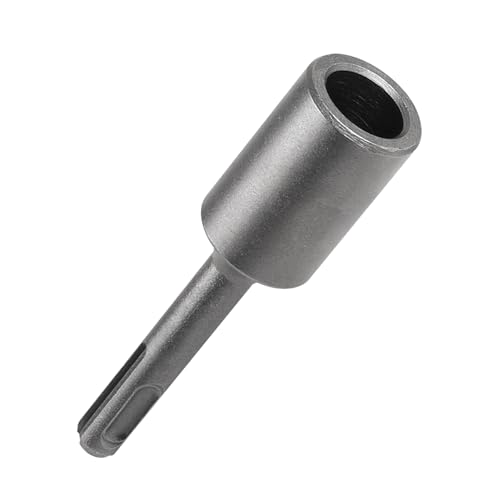CPROSP Cincel para Colocación de Picas de Toma a Tierra SDS PLUS, Ø Interior 16,5mm x Ø Exterior 25mm x 100mm Longitud, Hincador de Clavos de Tierra