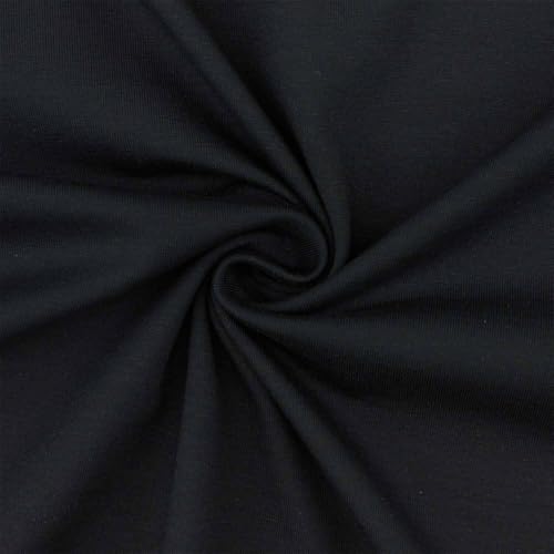 Jersey Stoff Cara, STANDARD 100 by OEKO-TEX, uni schwarz (Länge am Stück: ab 50cm / Breite: 150cm)
