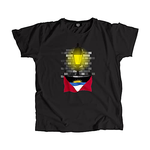 T-shirt Antigua and Barbuda Street Lamp Bricks au motif graphique de réverbère