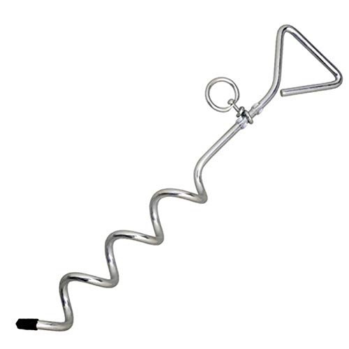 AceCamp Corkscrew Steel Peg, Spiral Dog Tie Out Leash Stake Anchor for Securing