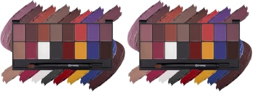 Image of MARS Infinity Lip Palette | Demi Matte | 16 Colors to Infinte Lipstick Colors | Free Spatula cum Applicator (36.0 gm) (01-Multicolor) (Pack of 2)