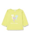 Pinokio Baby - Mädchen Long Sleeve Happy Day, 95% Cotton, 5% Polyester Grey Melange with Cat, Unisex Gr. 74-110 Blouse, Lime Lilian, 86 EU