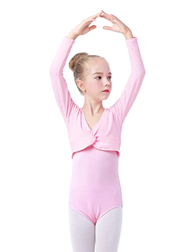 Manteau court de danse pour filles en coton premium avec haut portefeuille ajusté