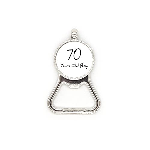 Apribottiglie da birra in metallo per 70 anni, stile Art Déco, con tappo in acciaio INOX