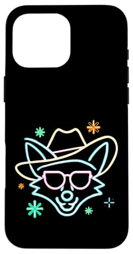 Cowboy Fox Face �T���O���X �ʔ��� �E�G�X�^�� �O���t�B�b�N �s���N ���� �X�}�z�P�[�X iPhone 16 Pro Max �p