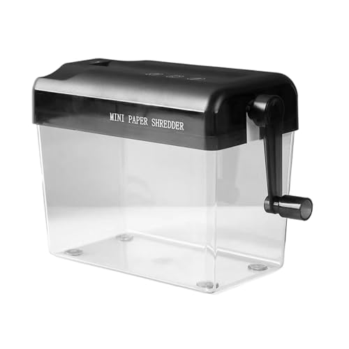 Destructora De Papel Pequeña,Trituradora Manual De Documentos para Escritorio | Máquina Cortadora Personal para Aula Oficina Hogar,Tarjetas De Crédito Documentos Correo
