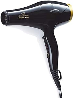 Olivia Garden Ceramic + Ion Professional Hair Dryer, Black & Gold