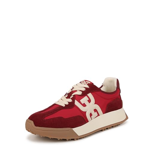 Sam Edelman Women's Langley Sneaker Deep Scarlet 7.5 Medium