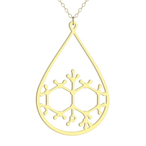 Collier molécule de dopamine en argent 925 idée cadeau biochimie unique