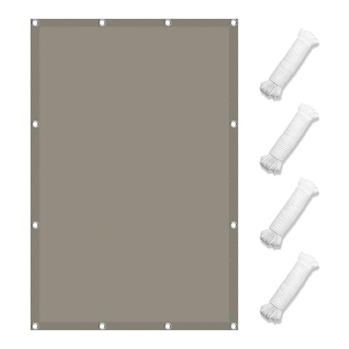 Filet d'ombrage imperméable protection 98% UV toile taupe