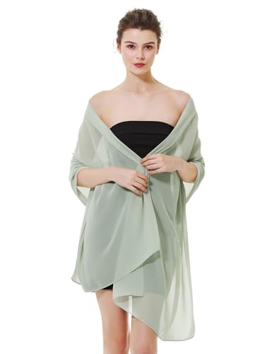 BEAUTELIATE Soft Chiffon Scarfs Shawls and Wraps for Evening Dresses Bridal Wedding Shawl Wraps