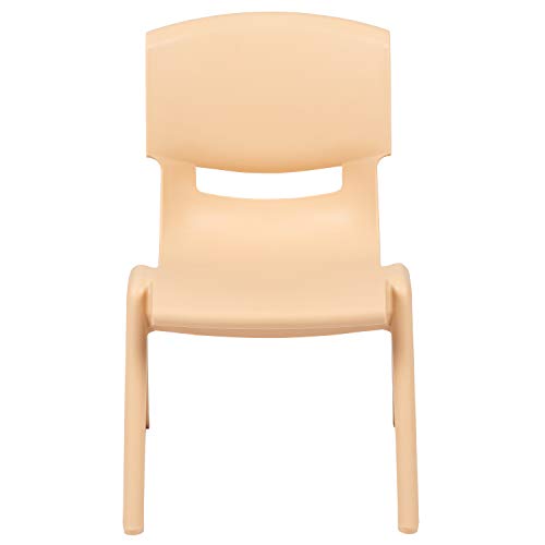 Image of Flash Furniture Whitney 2 Pack Natural Plastic Stackable School Chair with 10.5 inch Seat Height