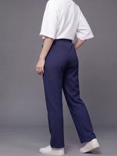 Image of Mehrang Women's Wide-Leg Side Pocket Trouser|Palazzo Pants|High Waist Trousers with Drawstring|Lightweight Casual & Travel Wear|Women Trousers Pants | Trousers Flared Korean Style