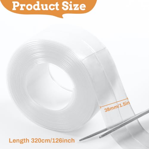 Image of Fixmend Clear Caulk Tape, 2 Roll Self Adhesive Caulk Strip Waterproof, Caulking Sealant Tape for Kitchen, Countertop, Bathroom, Sink, Shower, Bathtub, Toilet Edge Protector with Sealing Tool