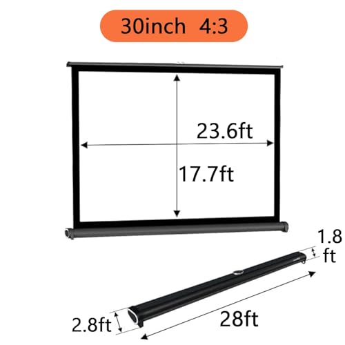 Pantalla de proyección portátil de sobremesa 16:9 4K HD con funda, para cine en casa interior y exterior miniatura 7