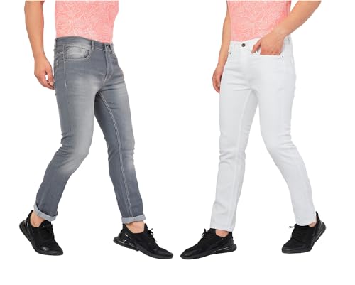 Image of Ben Martin Men's Slim Fit Mid Rise Pack of 2 Stretchable Casusal Denim Combo Jeans Pant, CMB-AU24