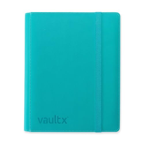 Vault X 9 Pocket Strap Binder 360 Cards Exo-Tec Material 20 Side-Loading Pages (Teal)