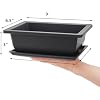 Yesland 6 Pack Bonsai Training Pots - 9 Inches Classic Deep Humidity Trays with Built in Mesh - Plastic Square Pot & Bonsai Plants Growing Pots