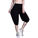 Produktbild Damen 3/4 Haremshose Baggy Capri Pluderhose Sommer Bekleidung Festlich Pumphose Yoga Freizeit Harems Hose Leggings Mode Kleidung Jogginghose (Color : Schwarz, Size : 3XL)