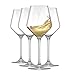 JoyJolt Layla White Wine Glasses, Set of 4 Italian Glasses, 13.5 oz Clear – Made in Europe