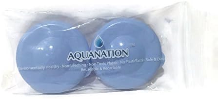 Miniatura 2 de AquaNation Reemplazo de tapa de rocío: 2.165 in a presión para botellas de agua de 3 y 5 galones, a prueba de fugas, reutilizables, sin BPA (2 tapas